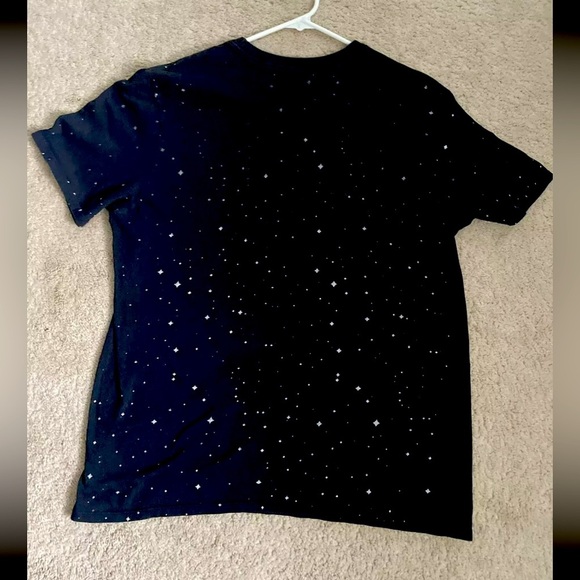 The Nike Tee Mens S Black/White Center Logo Star Print Athletic Cut - Picture 3 of 4